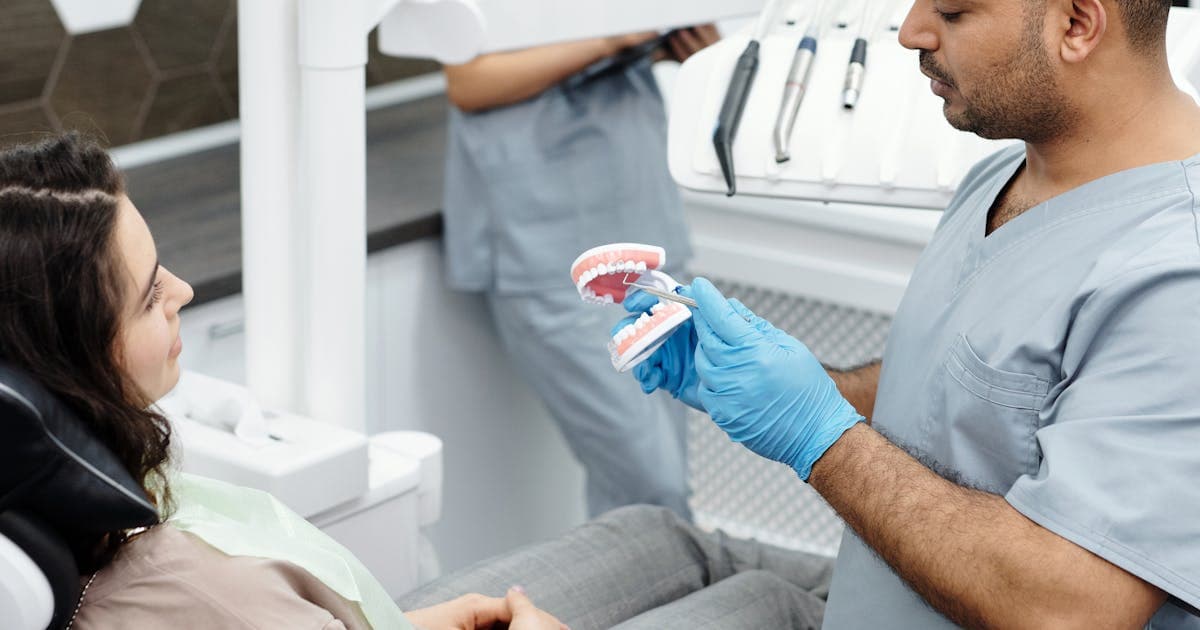 Dental implant consultation at a modern dental clinic