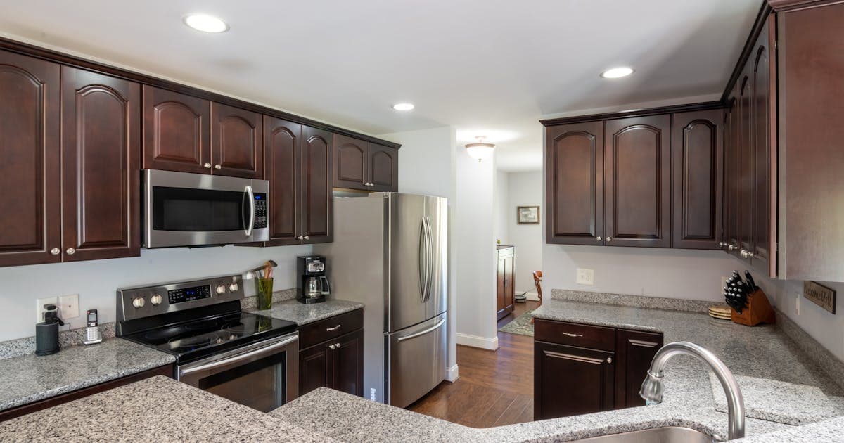 Newly remodeled modern kitchen with custom cabinetry